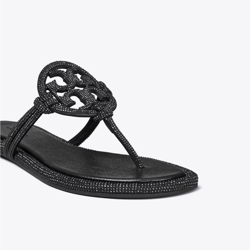 Tory Burch Miller Pavé Knotted Sandal Black - Picture 3 of 5